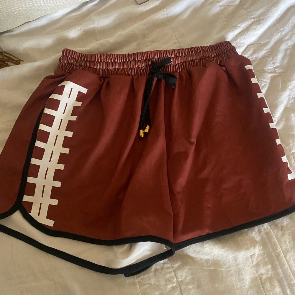 Women's Burgundy Athletic Shorts
